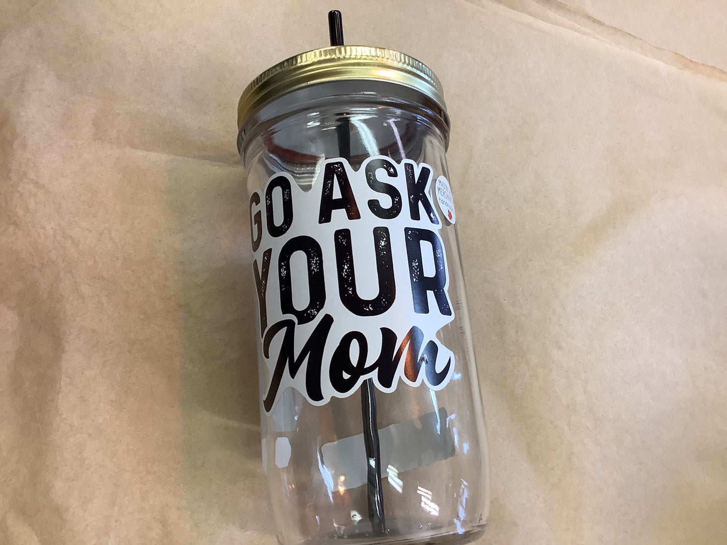 Mason Jar Merchant - Cup With Straw