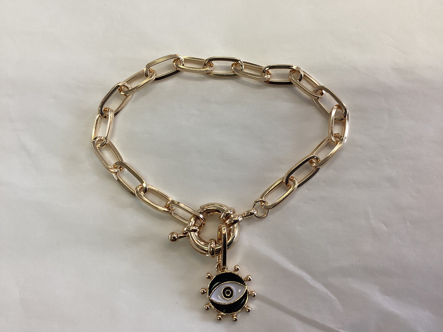 Charm Bar- Bracelet with Evil Eye