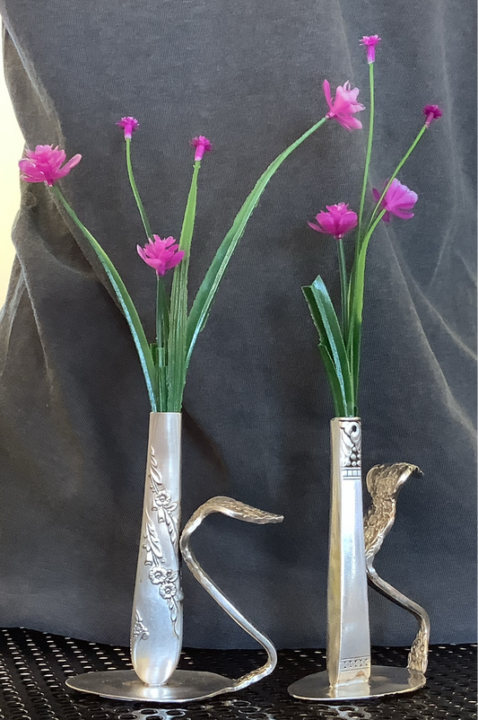 Teaspoon Memories - Bud Vase on Stand
