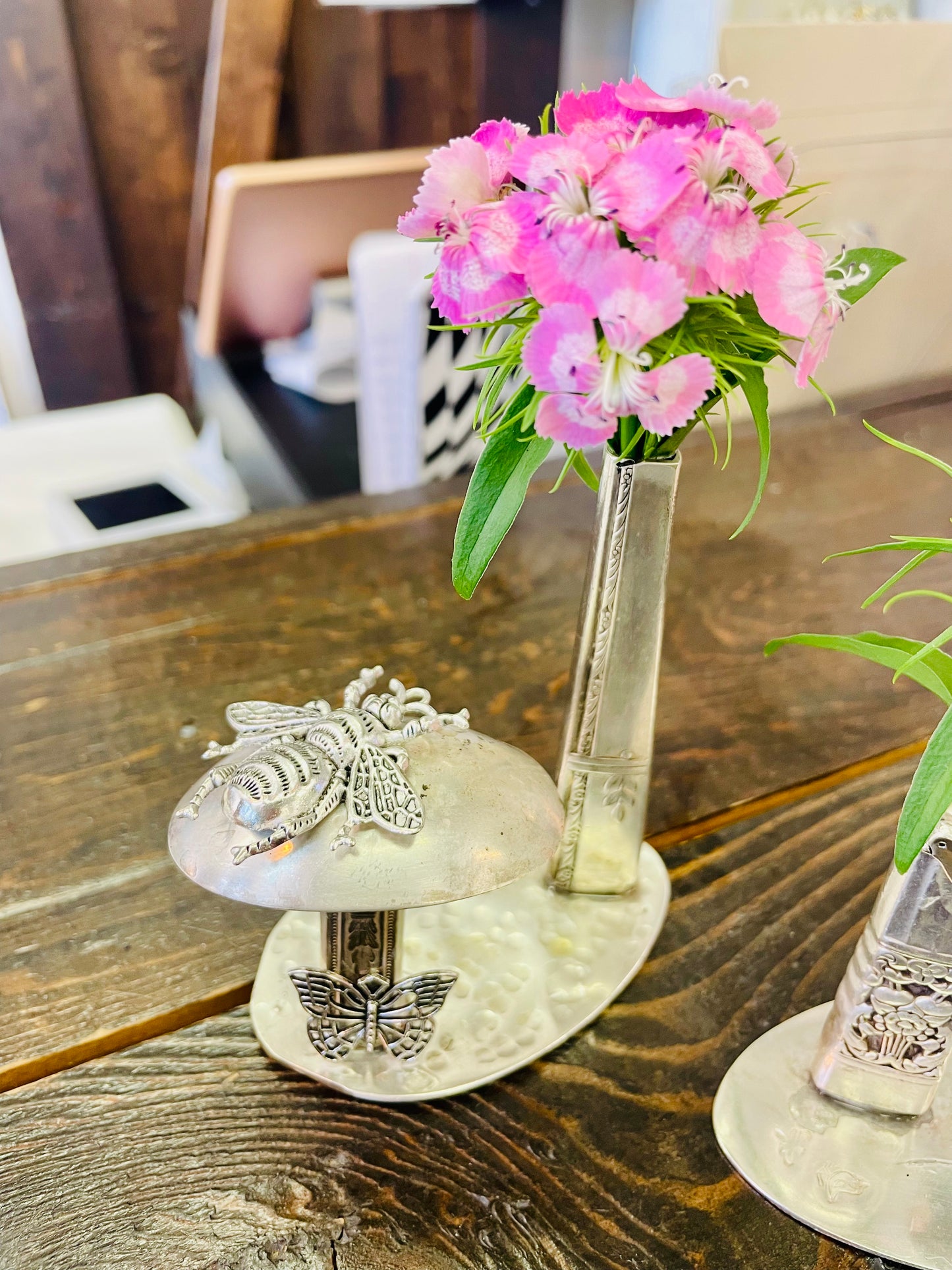 Teaspoon memories ~ mushroom flower holder