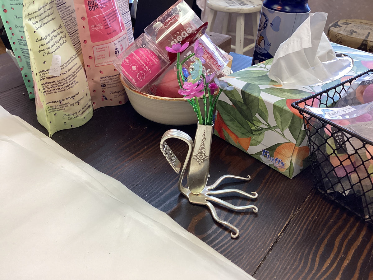 Teaspoon Memories - Bud Vase on Stand