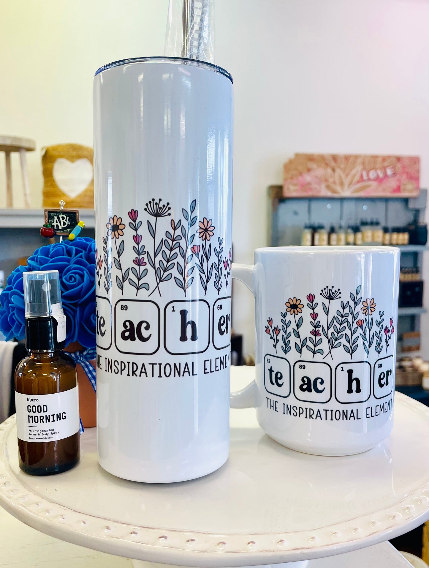 Teacher ~ The inspirational element tumblers