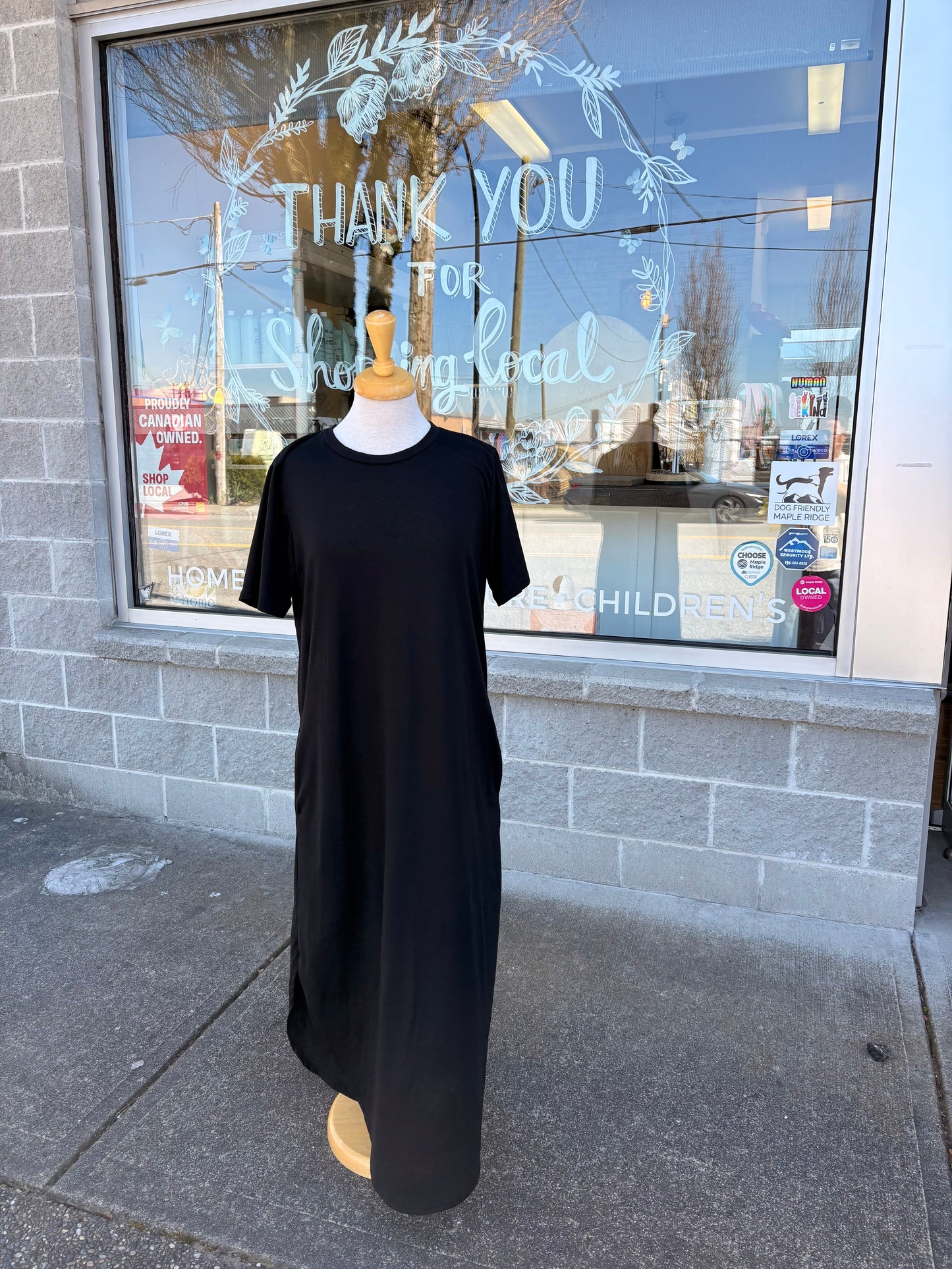 Black Long Maxi dress with pockets
