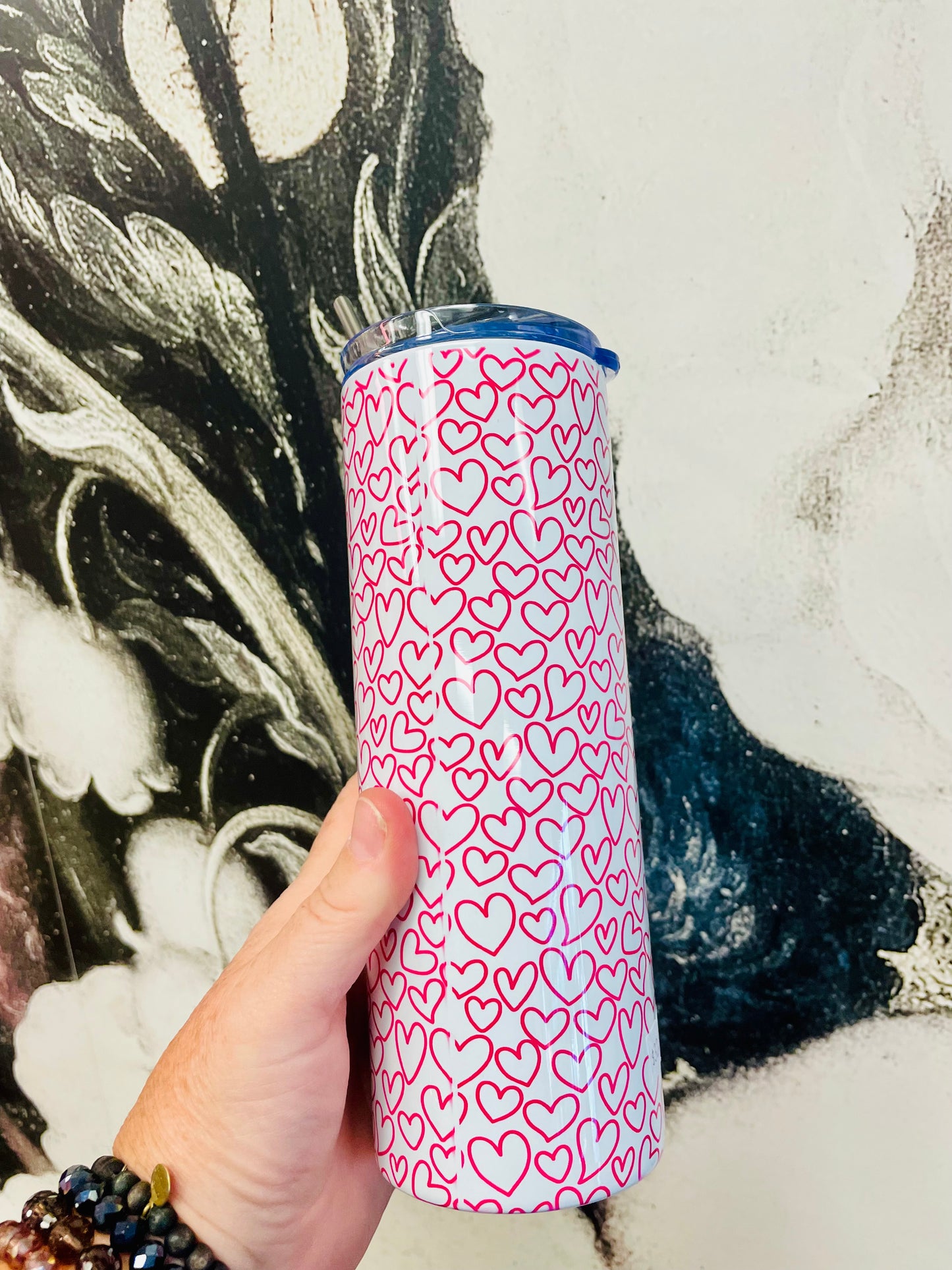 Pier Prints - Hearts Metal Tumbler