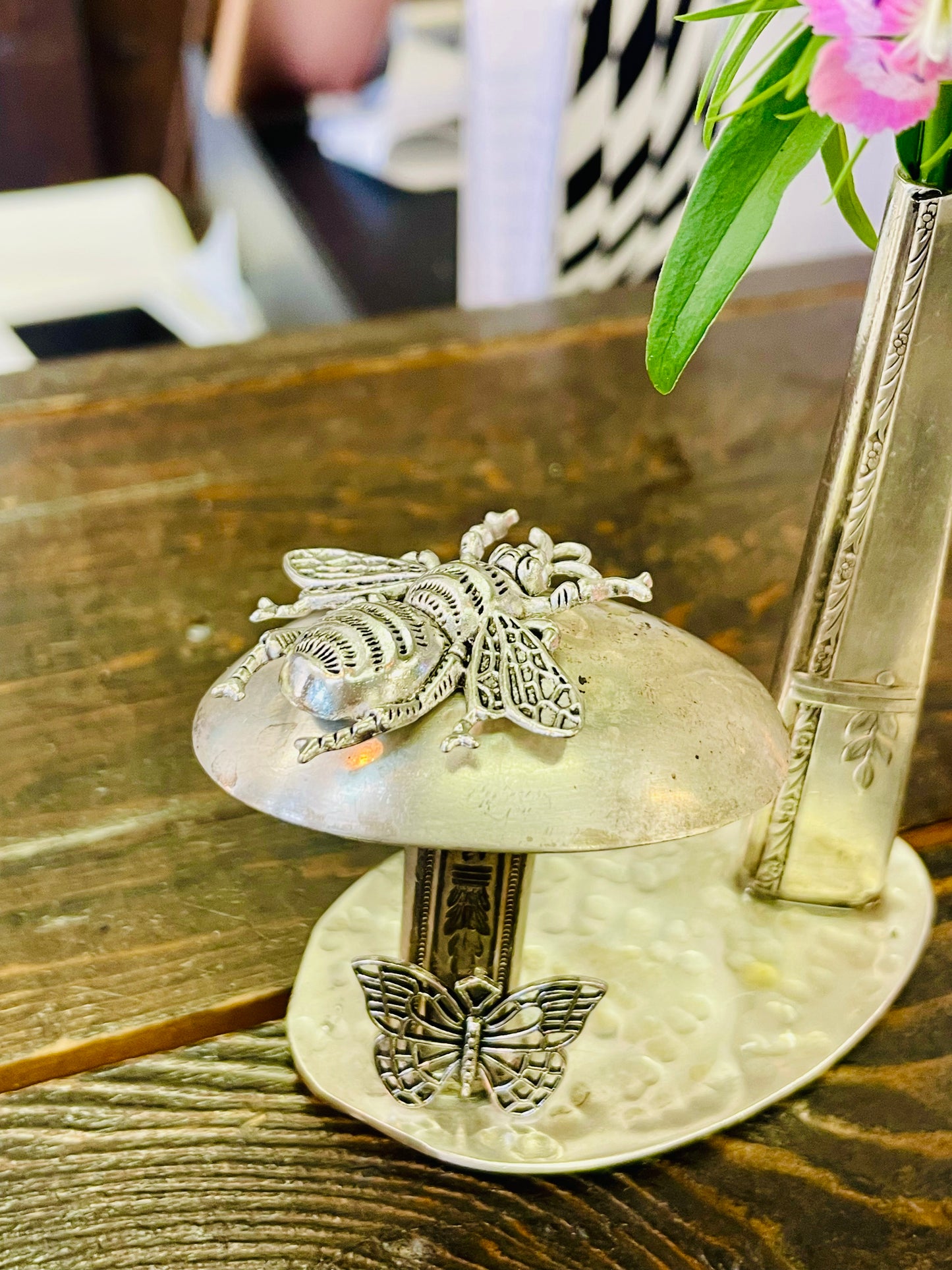 Teaspoon memories ~ mushroom flower holder