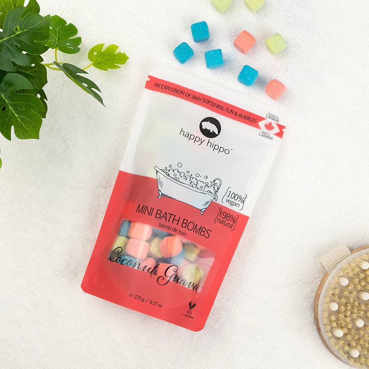Happy hippo- Coconut Guava Mini Bath Bombs