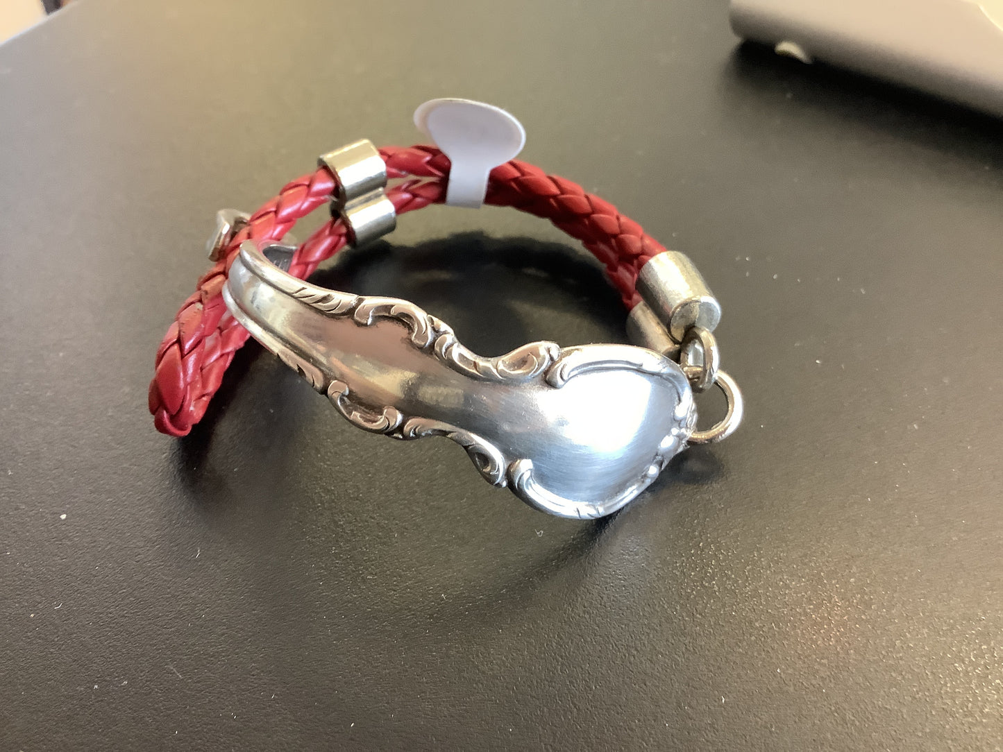 Teaspoon leather rope bracelet