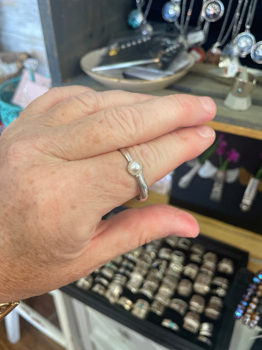 Teaspoon Memories ~ Pearl rings