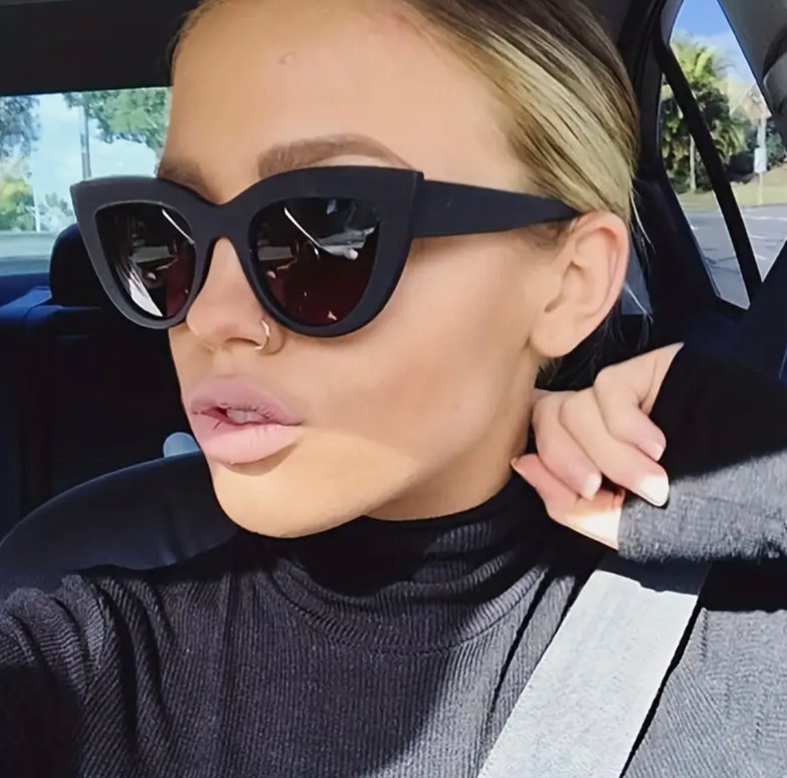 Womens oversized cat eye sunglasses cheap