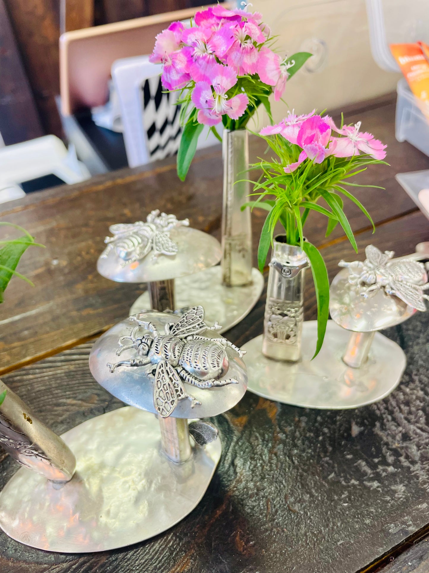 Teaspoon memories ~ mushroom flower holder