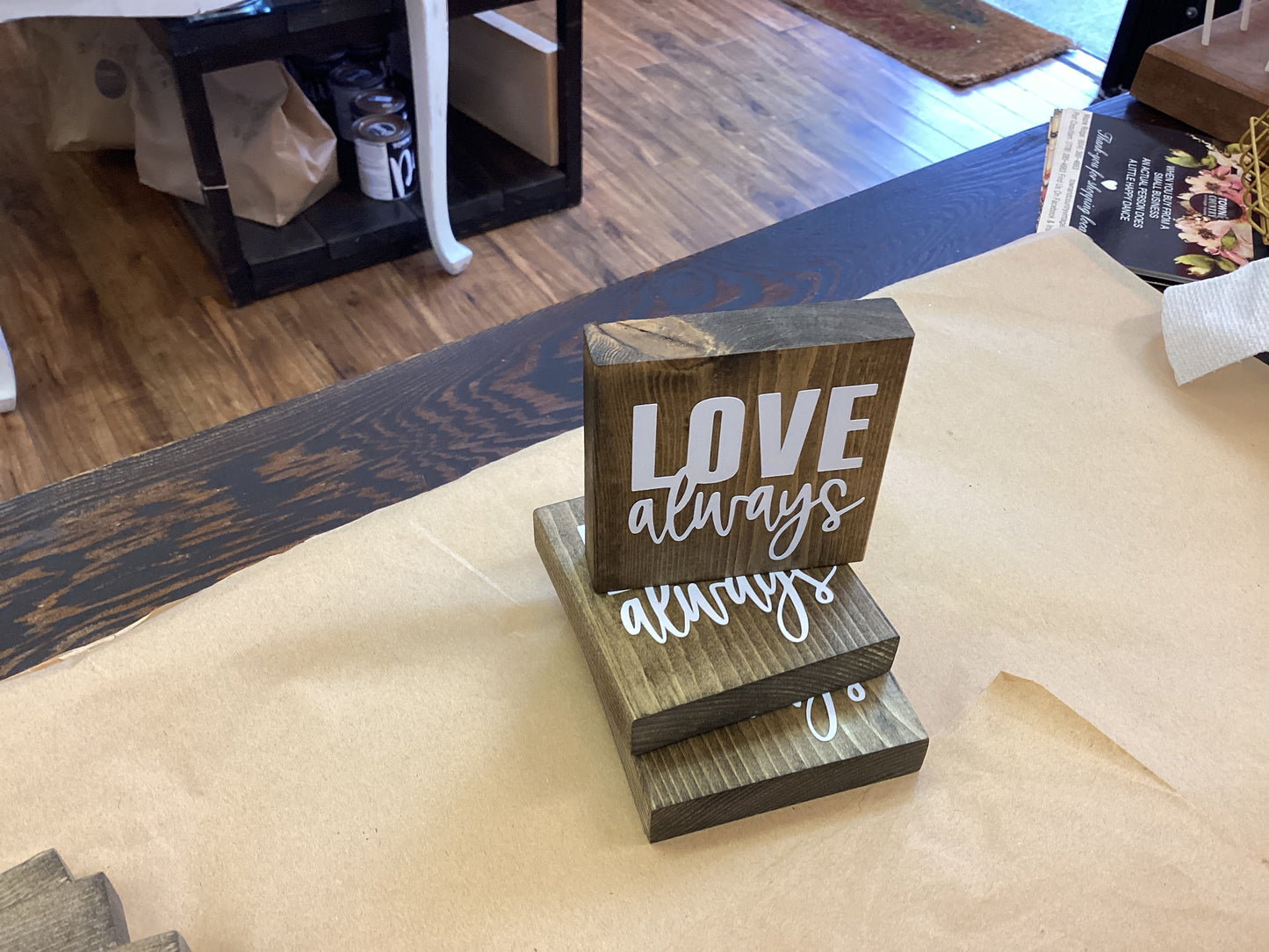 A paper life Valentines blocks