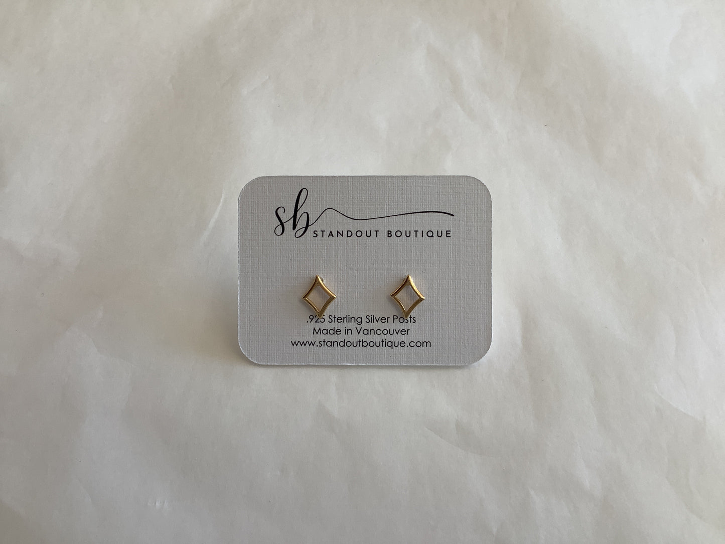 Standout Boutique ~ Diamond Shaped Studs