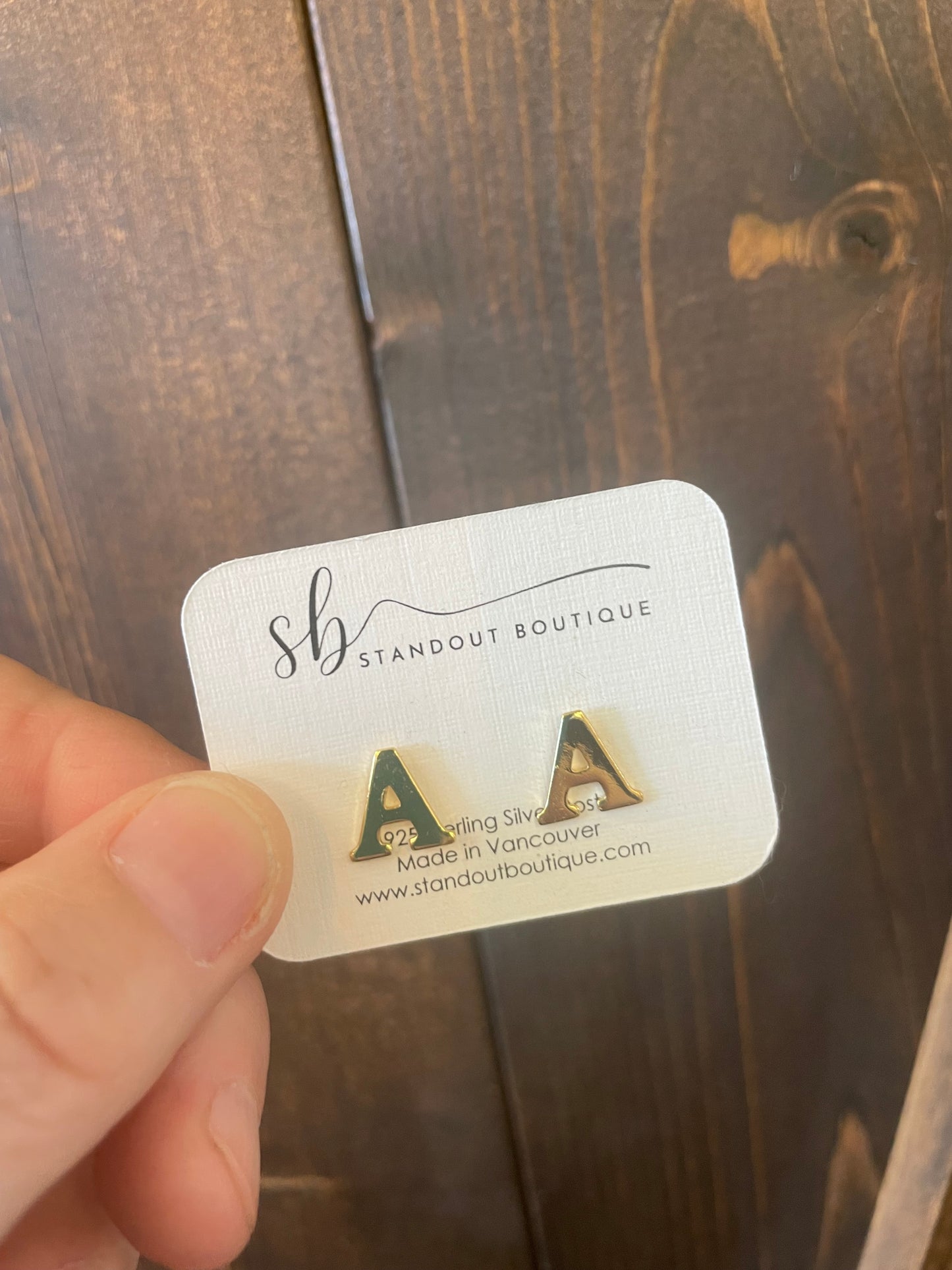 Standout Boutique - Letter A Earrings