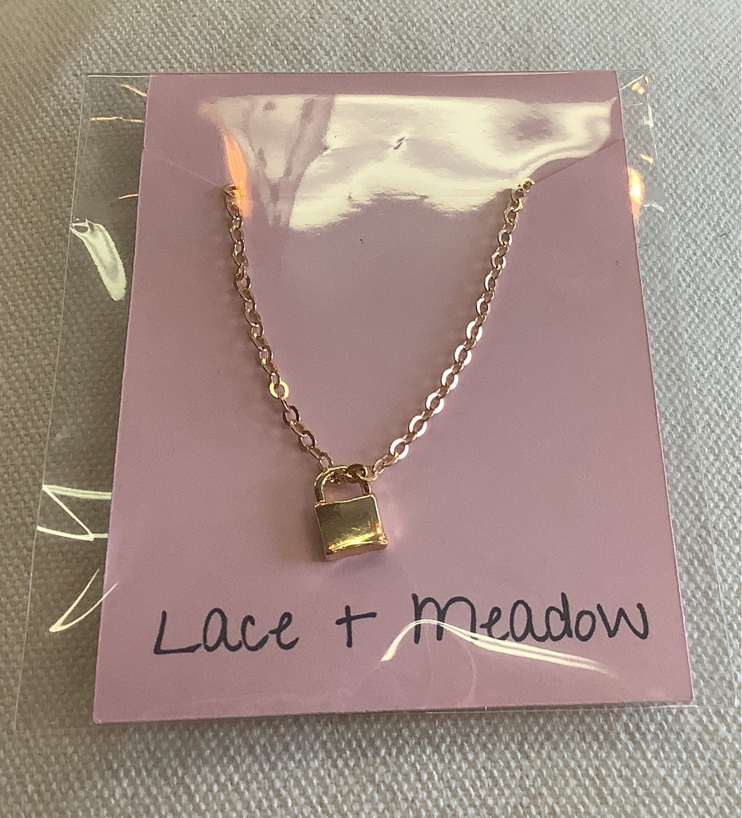 Lace & Meadow Padlock Necklace