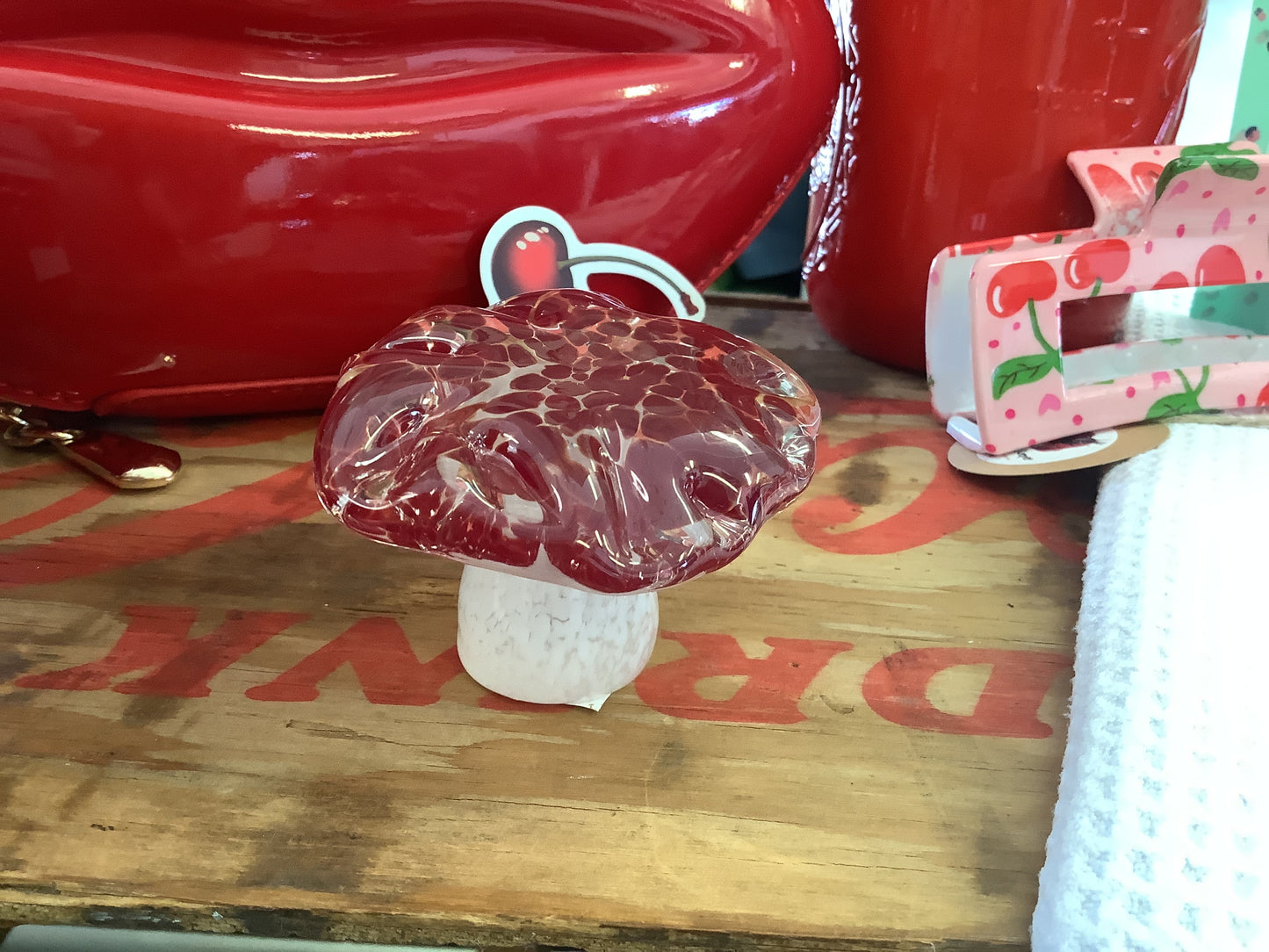 Little fox apothecary glass mushrooms