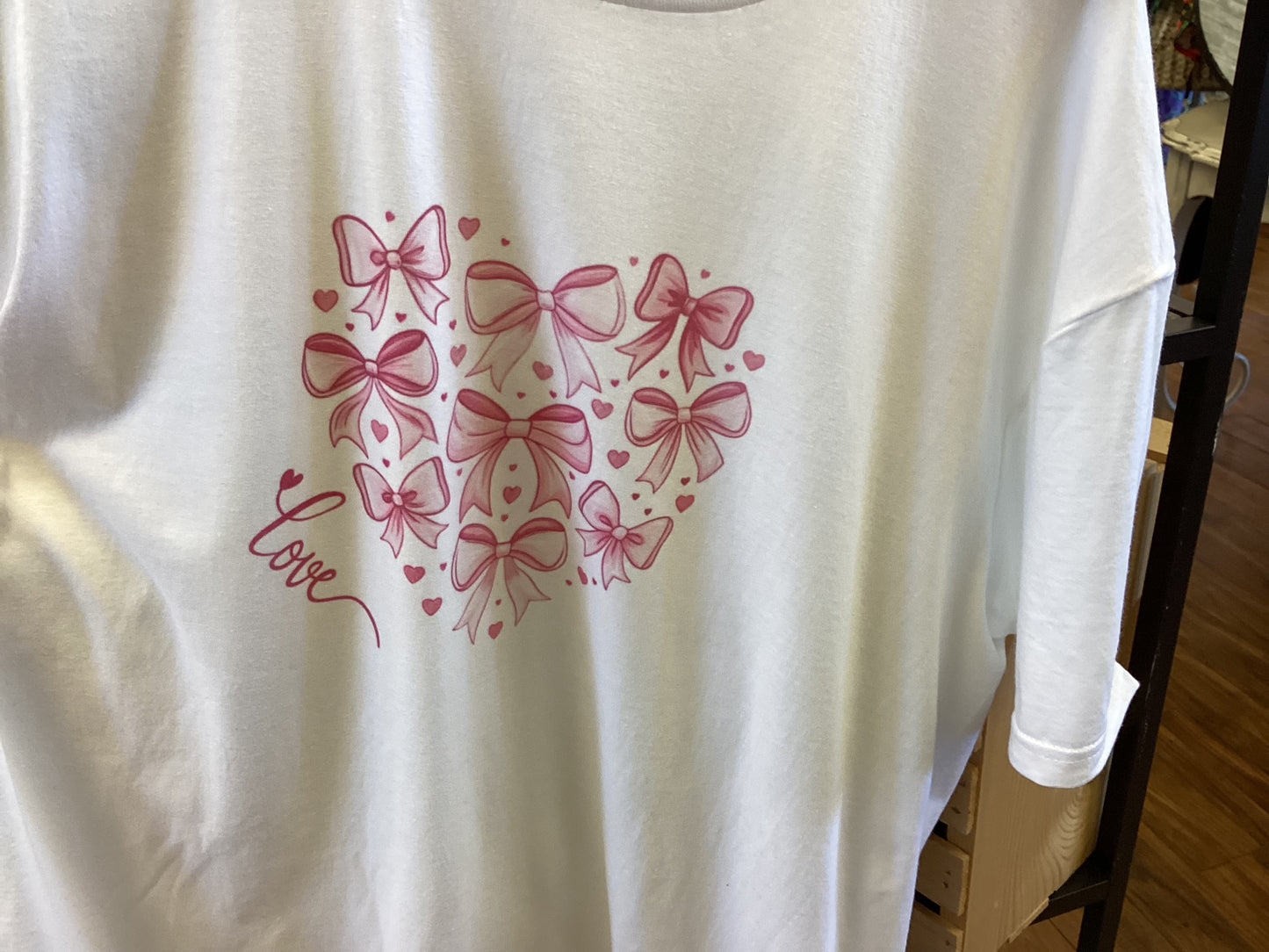 T-Shirt Pink Bows CLEARANCE.