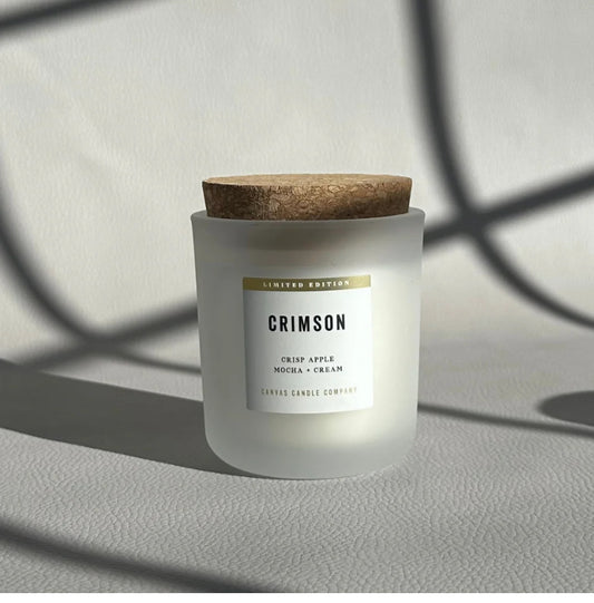 Canvas candle co~ Crimson