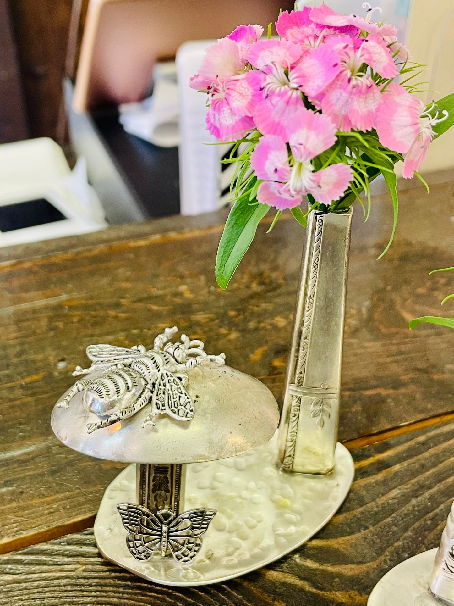 Teaspoon memories ~ mushroom flower holder