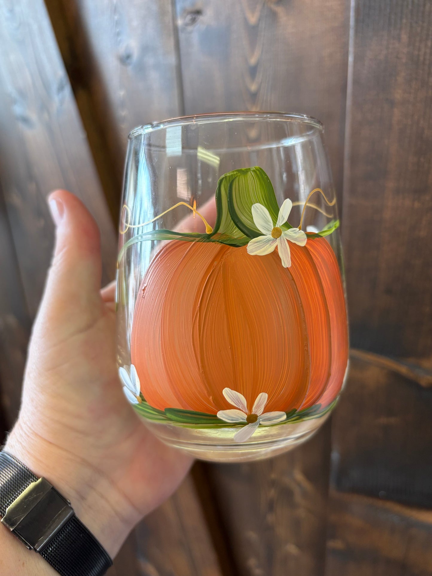 Cc crafts ~ Stemless fall wine glass
