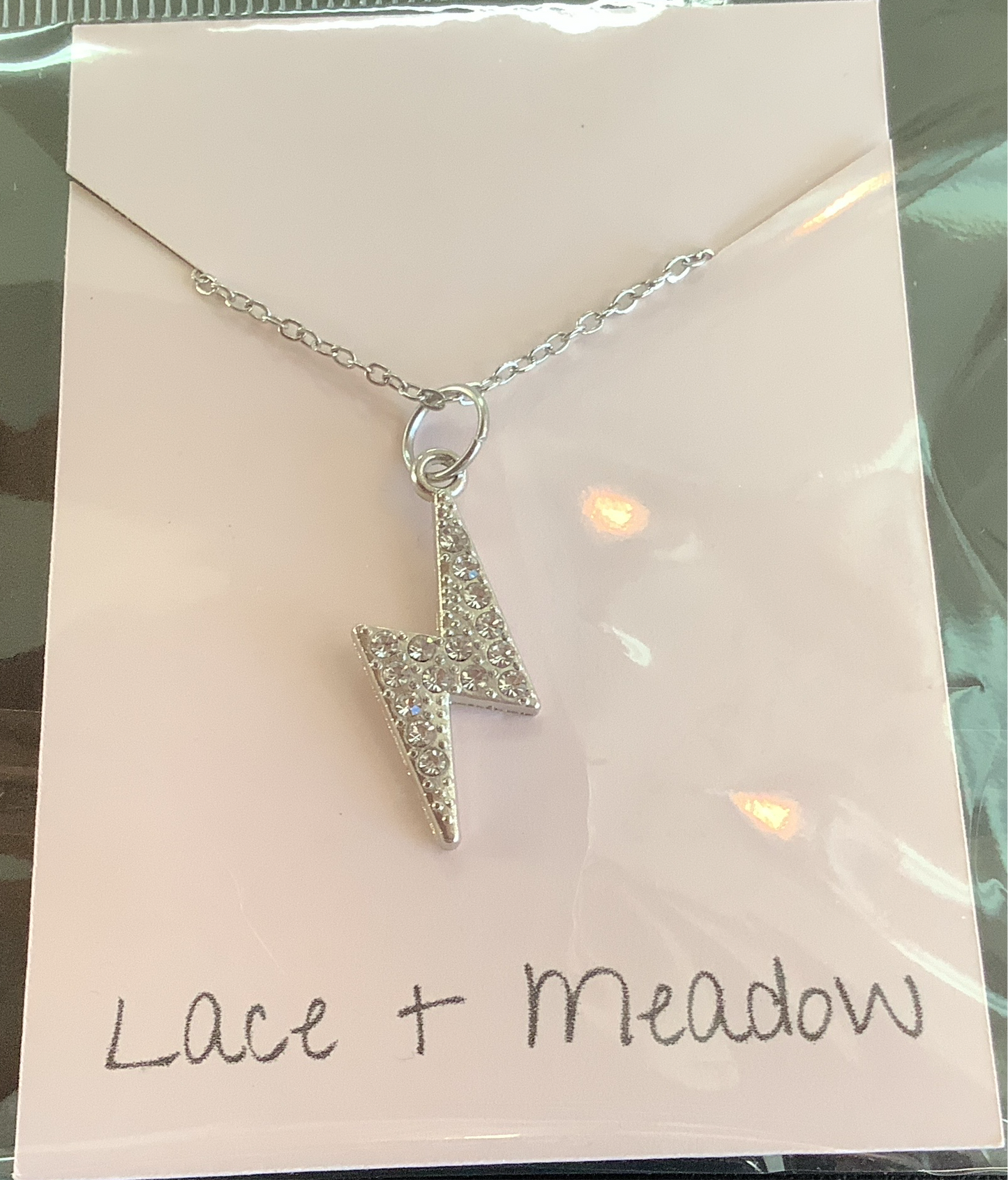 Lace & Meadow-Lightening Bolt Sparkle Necklace