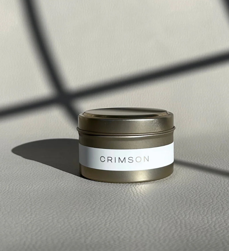 Canvas candle co~ Crimson