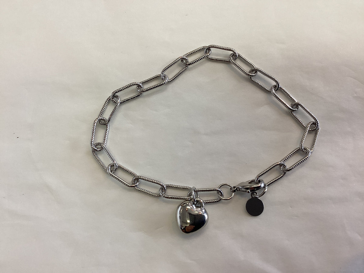 Charm Bar- Bracelet with Heart