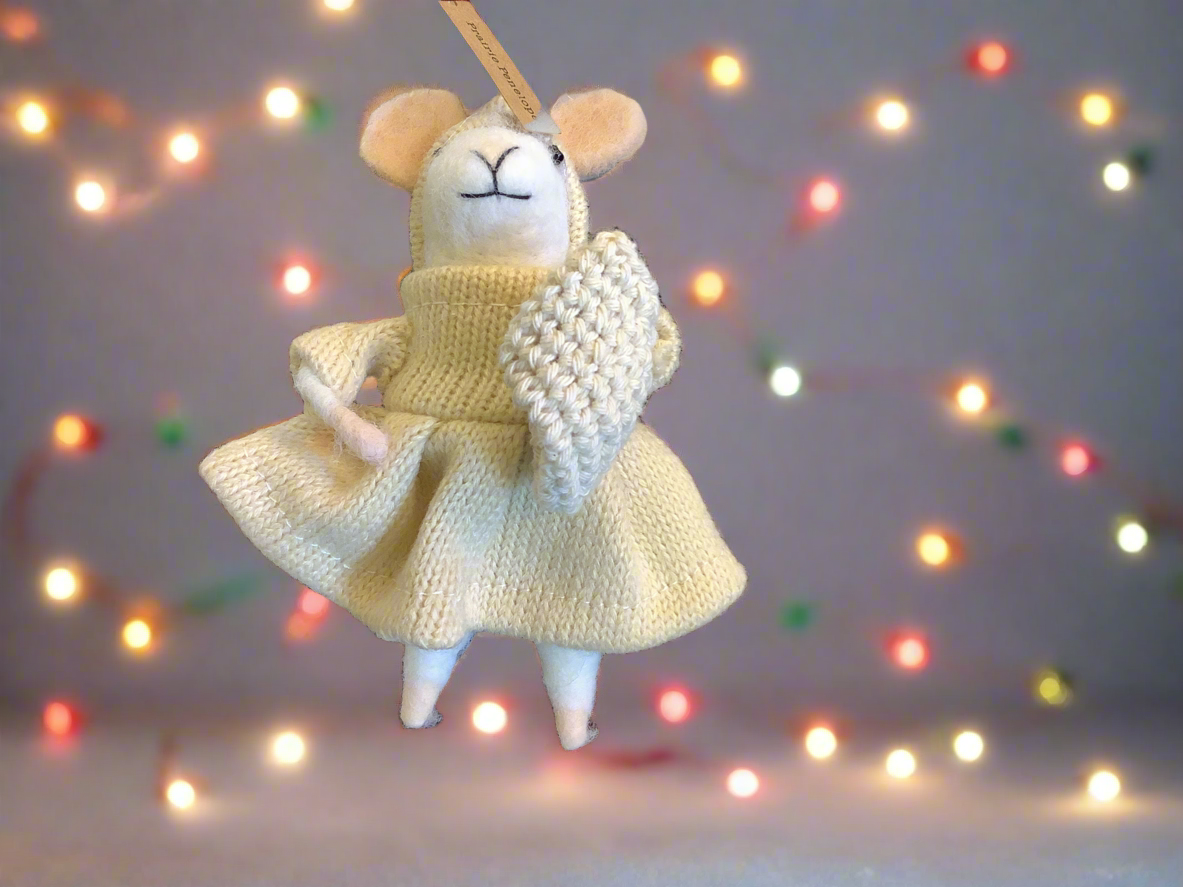 Indaba - Prairie Penelope Mouse Holiday Ornament