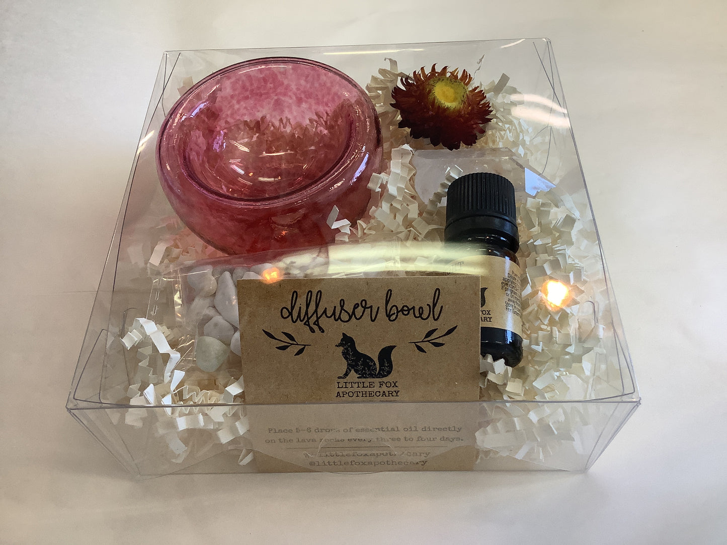 Lava Rocks & Handblown Glass Diffuser Kit Ready-To-Go Gift