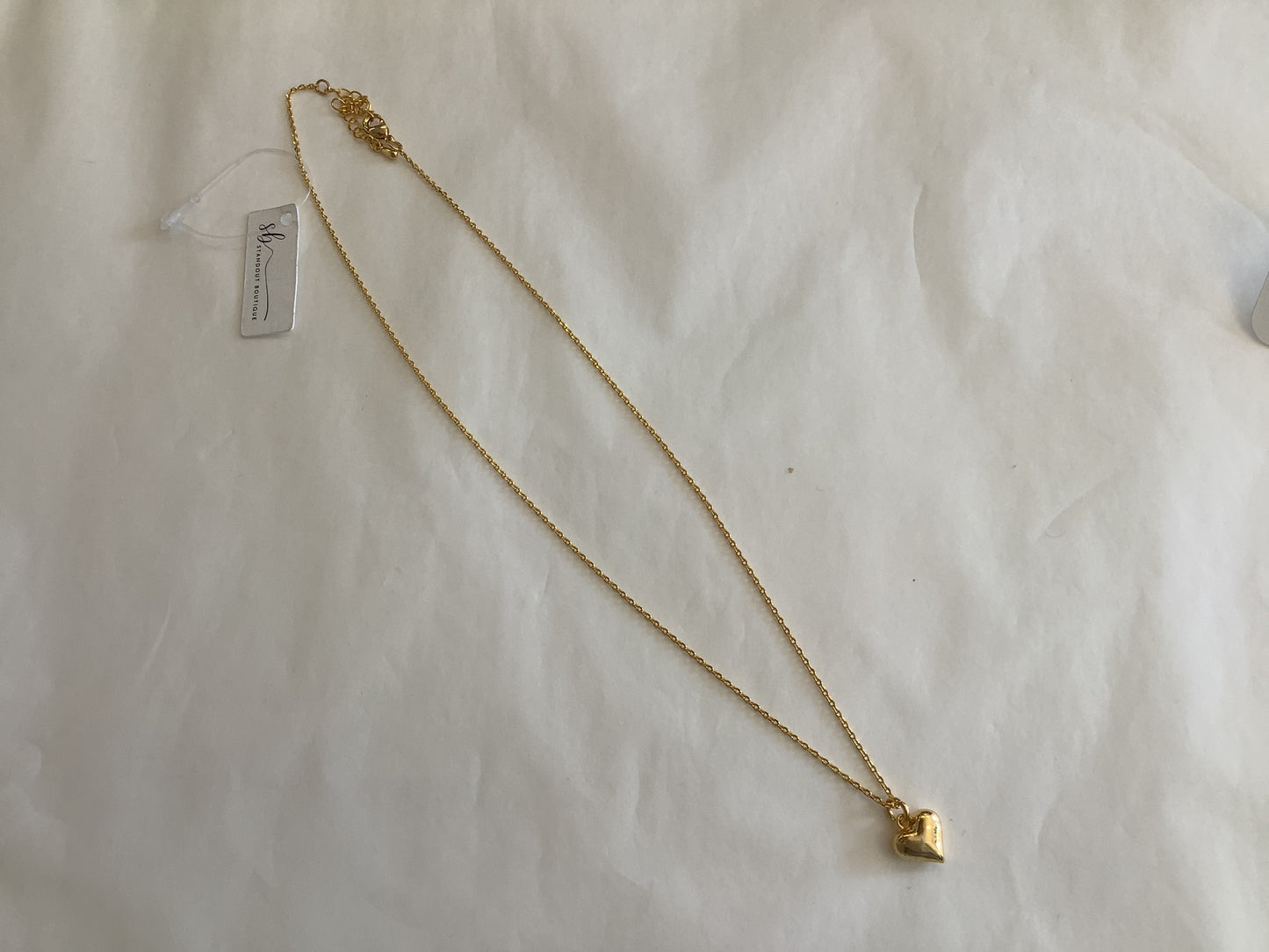 Standout Boutique ~ Petite Gold Heart Necklace