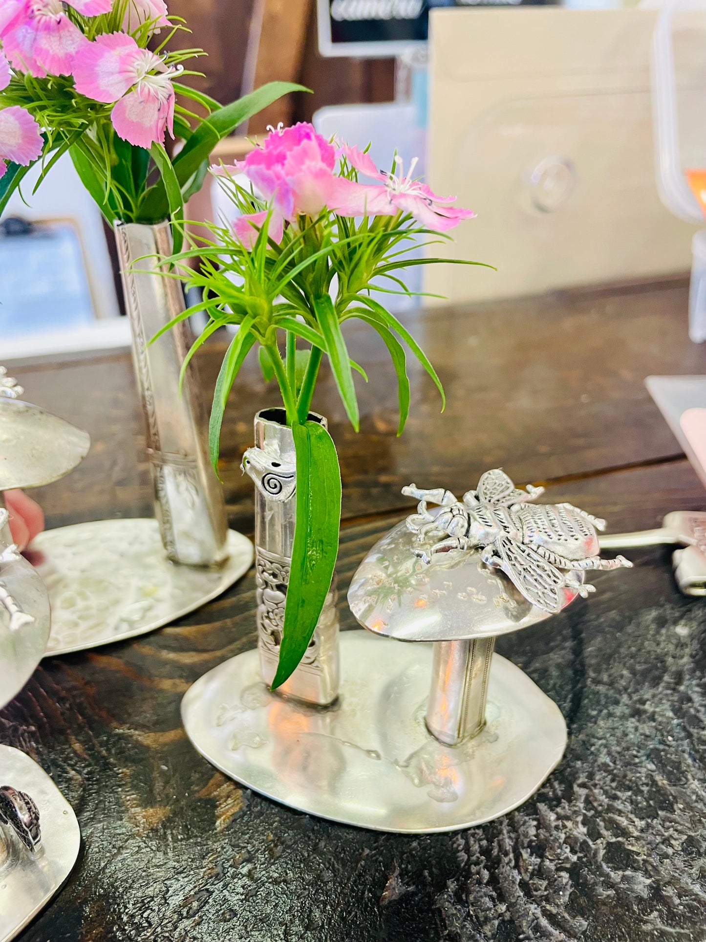 Teaspoon memories ~ mushroom flower holder