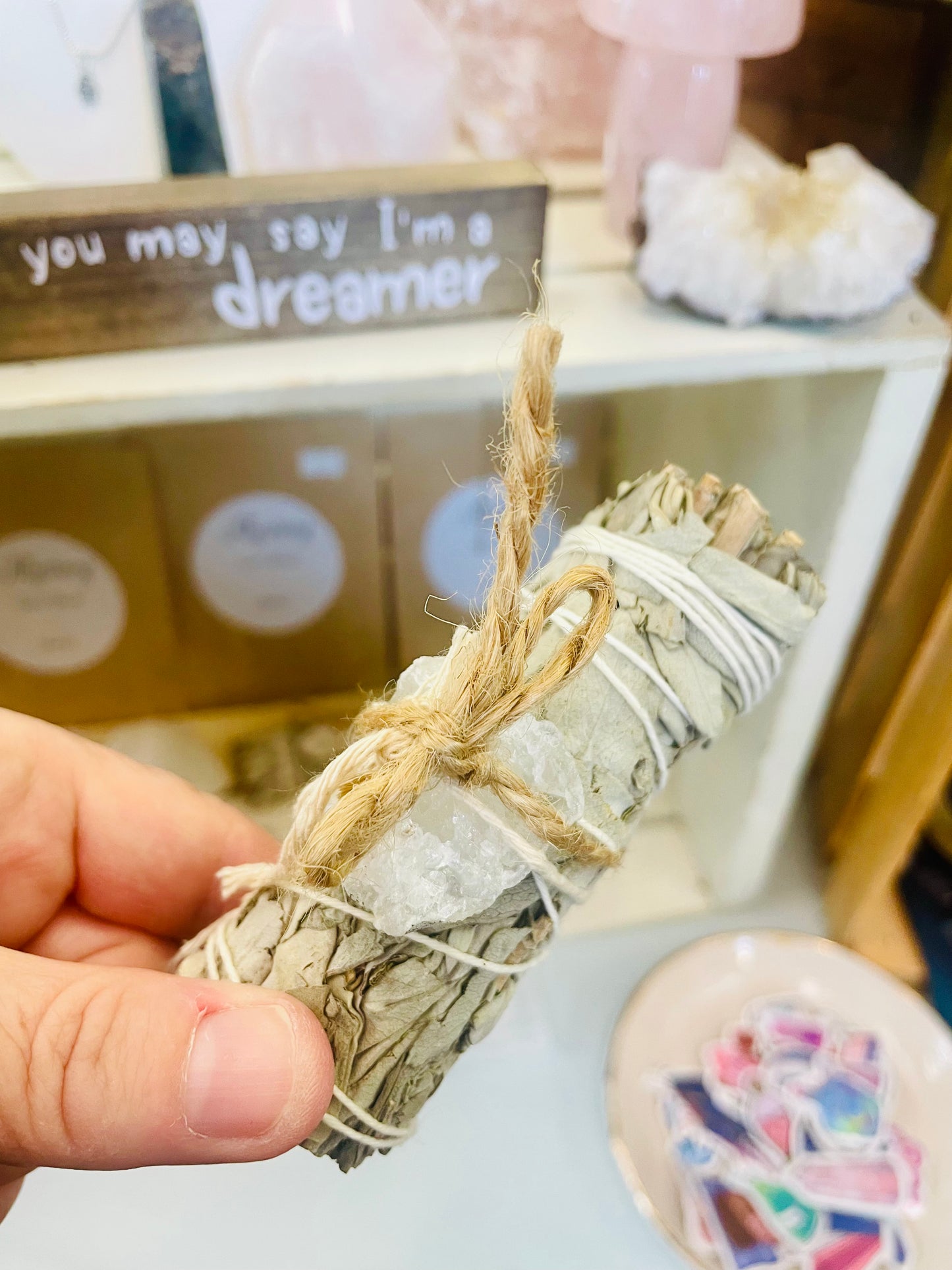 Sage bundles ~ with crystal