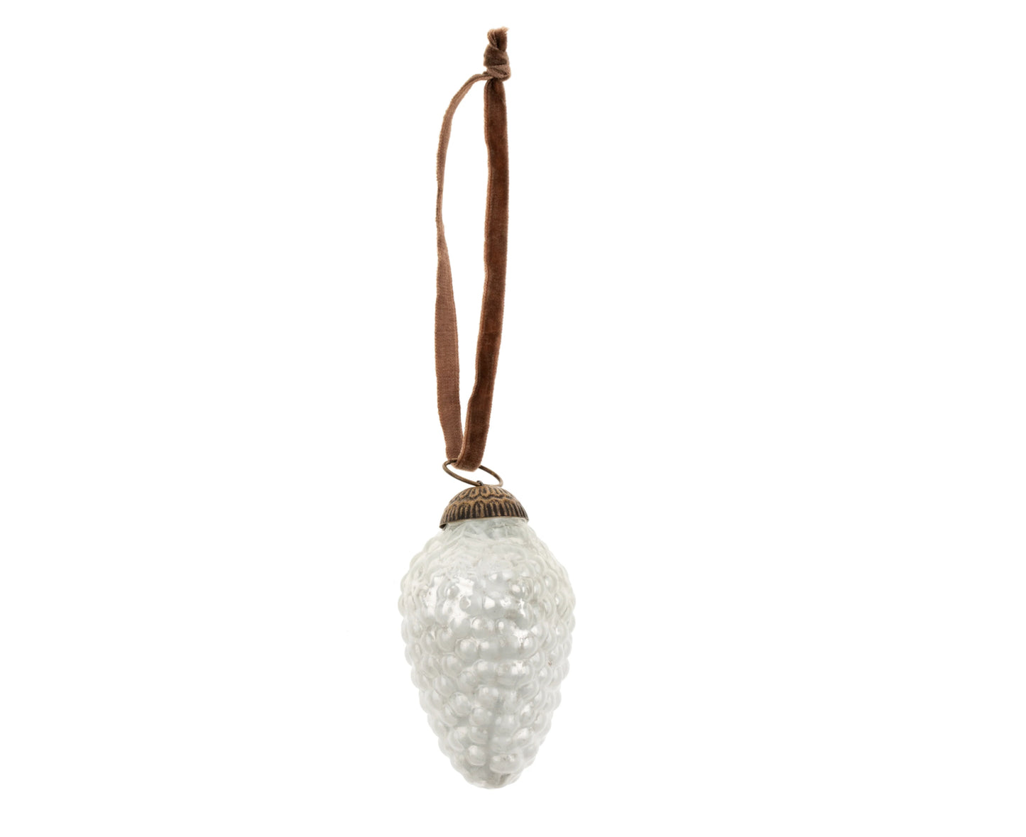 Indaba- Glass Pinecone Holiday Ornament M
