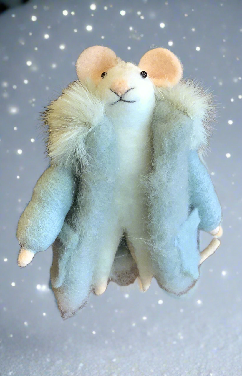 Indaba - Super Puff Sofie Mouse Holiday Ornament