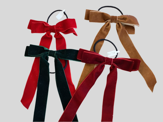 Town & Country - Velvet Hair Bow w/ Elastic