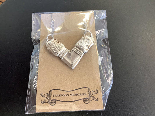 Teaspoon Memories - Flat Heart Pendant Necklace