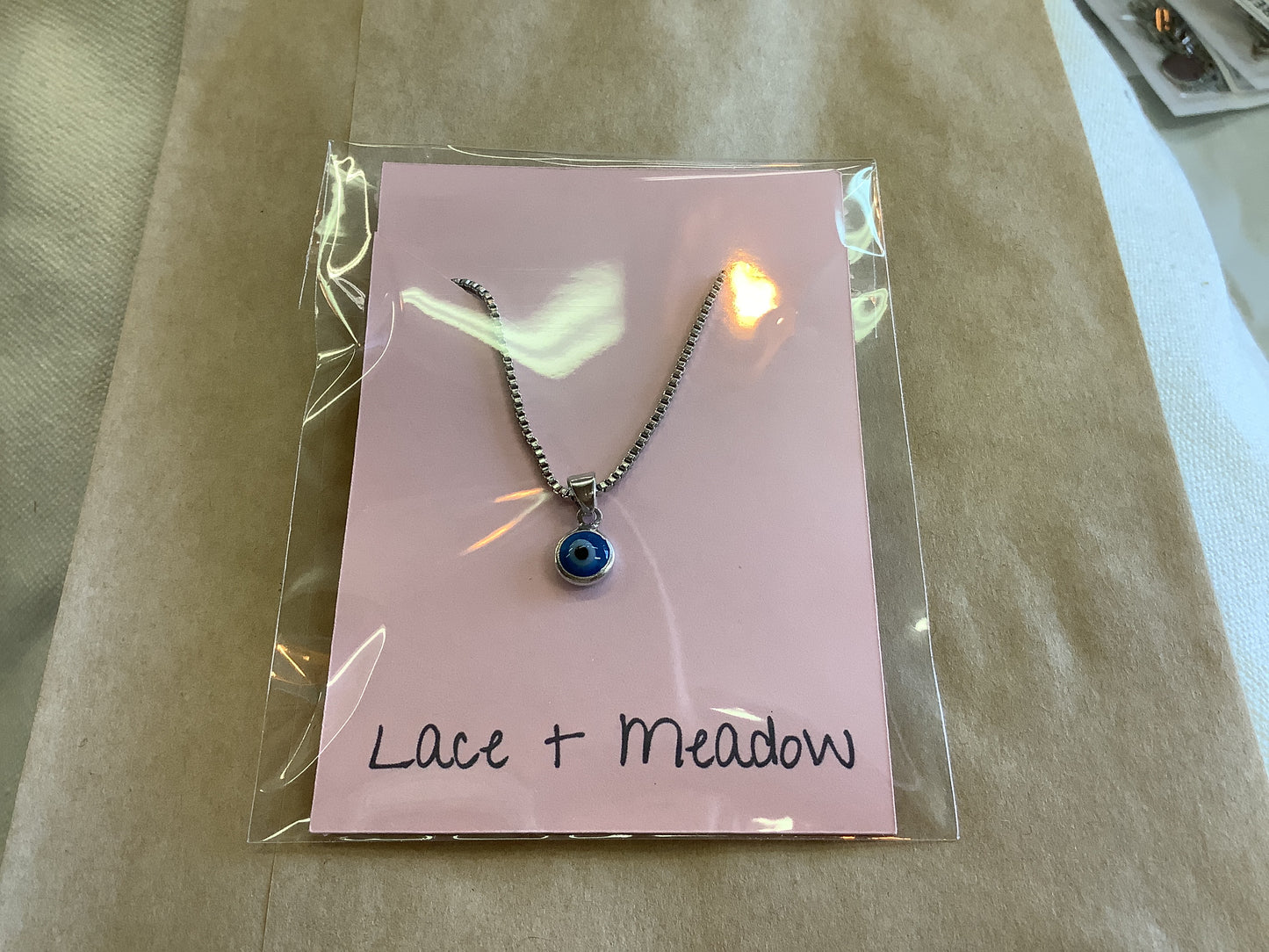 Lace & Meadow Evil Eye Necklace