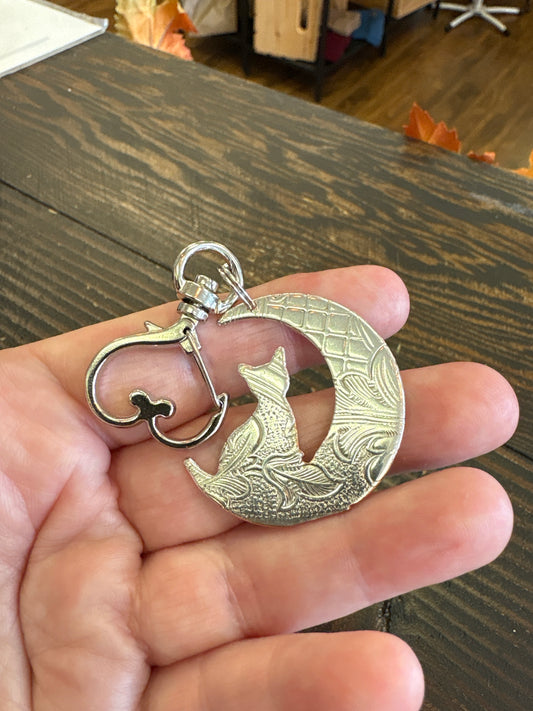 Teaspoon memories~ Cat  moon keychain