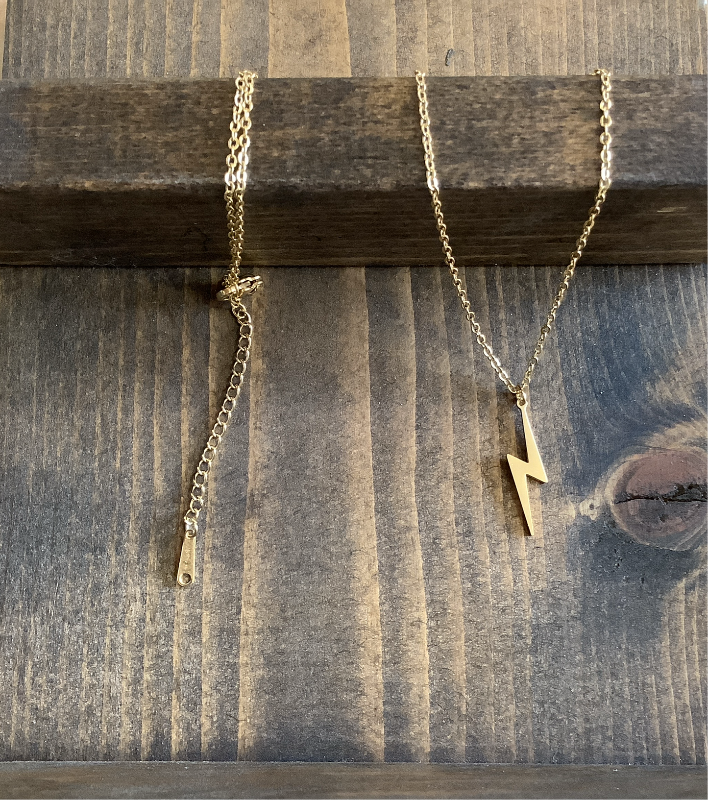 Lace + Meadow Lightening Bolt Necklace