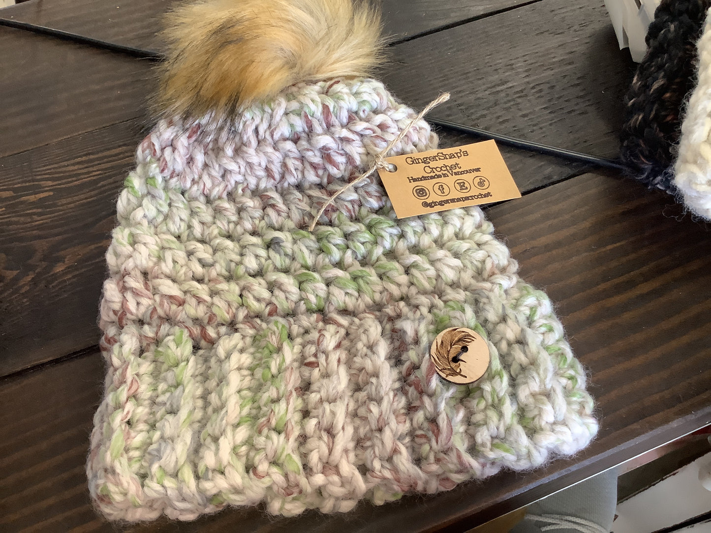 Gingersnaps Crochet - Fern Pom Toque