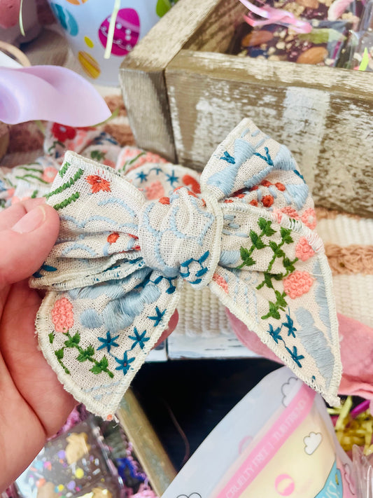 Floral hair bow