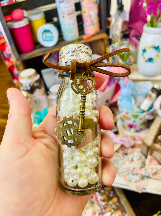 Teaspoon memories~ Glass jars with pearls