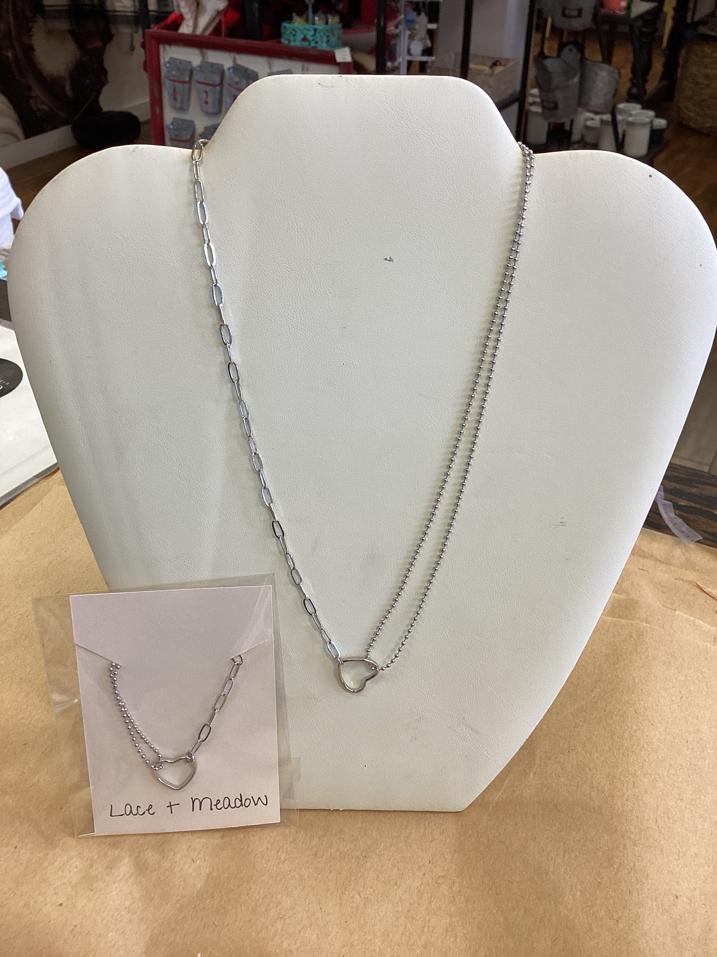 Lace & Meadow- Silver Necklace