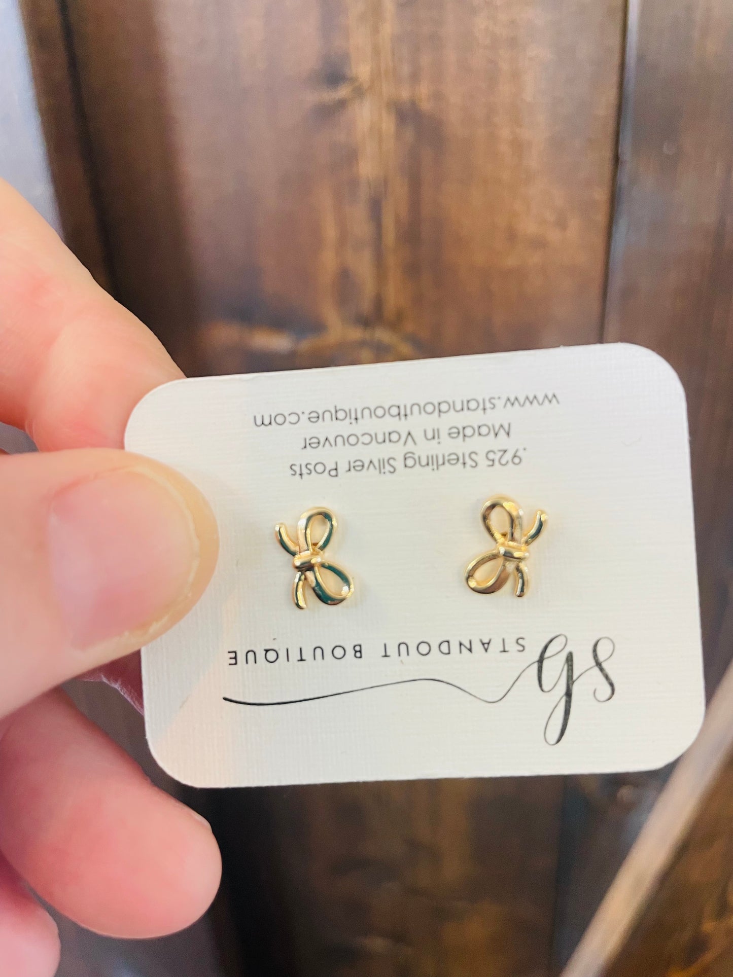 Standout Boutique - Bow 18k Gold Earrings