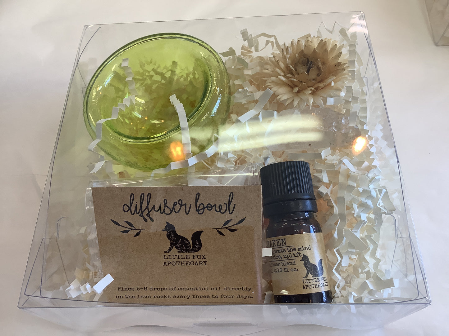 Lava Rocks & Handblown Glass Diffuser Kit Ready-To-Go Gift