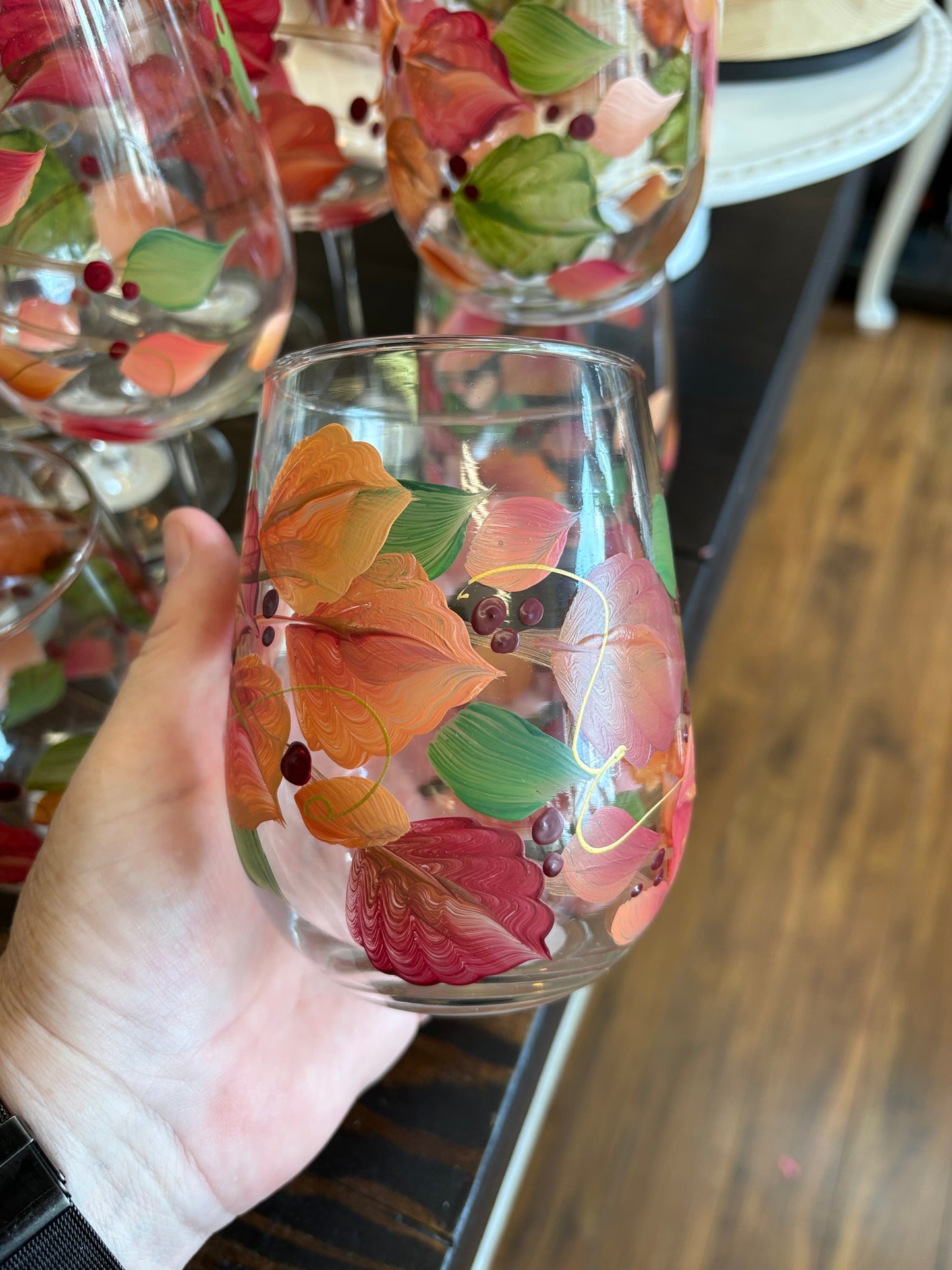 Cc crafts ~ Stemless fall wine glass