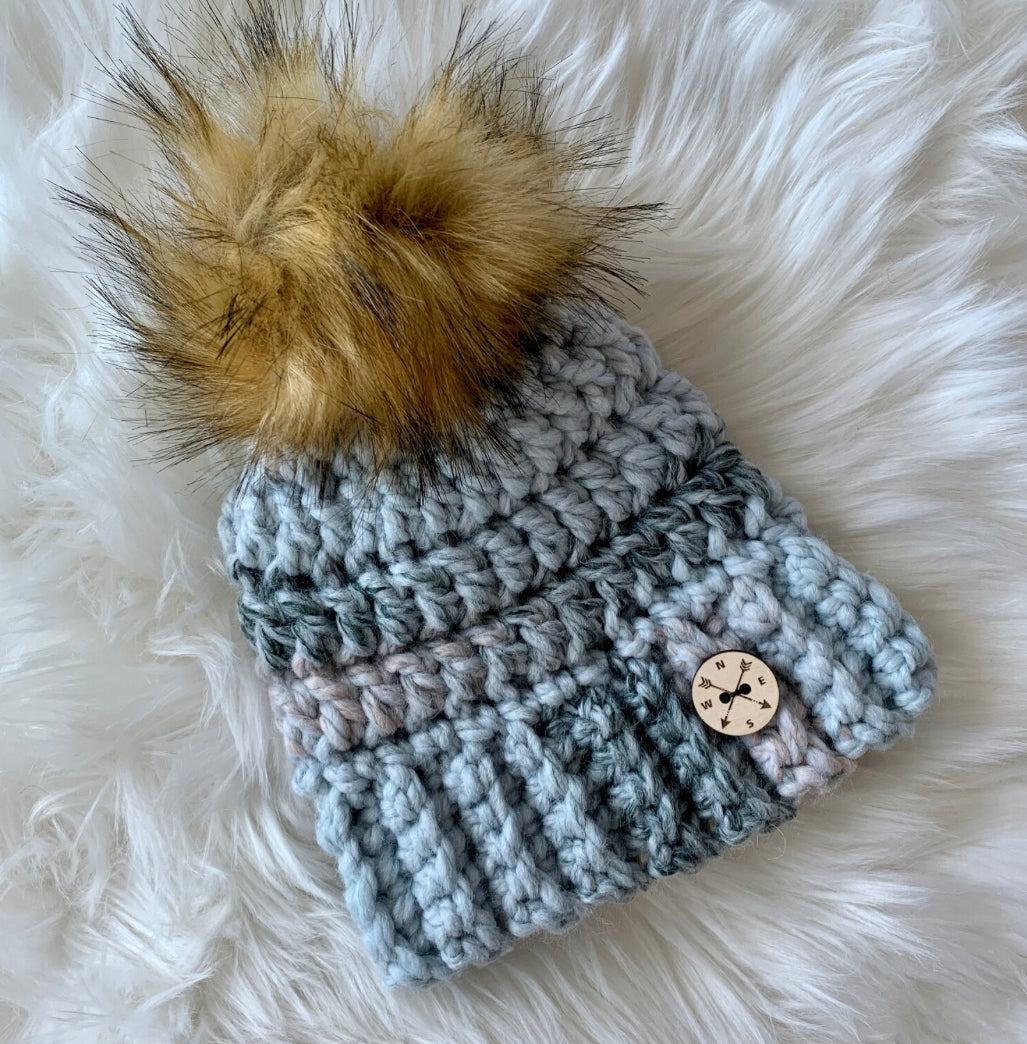 Gingersnaps Crochet - Arctic Pom Toque