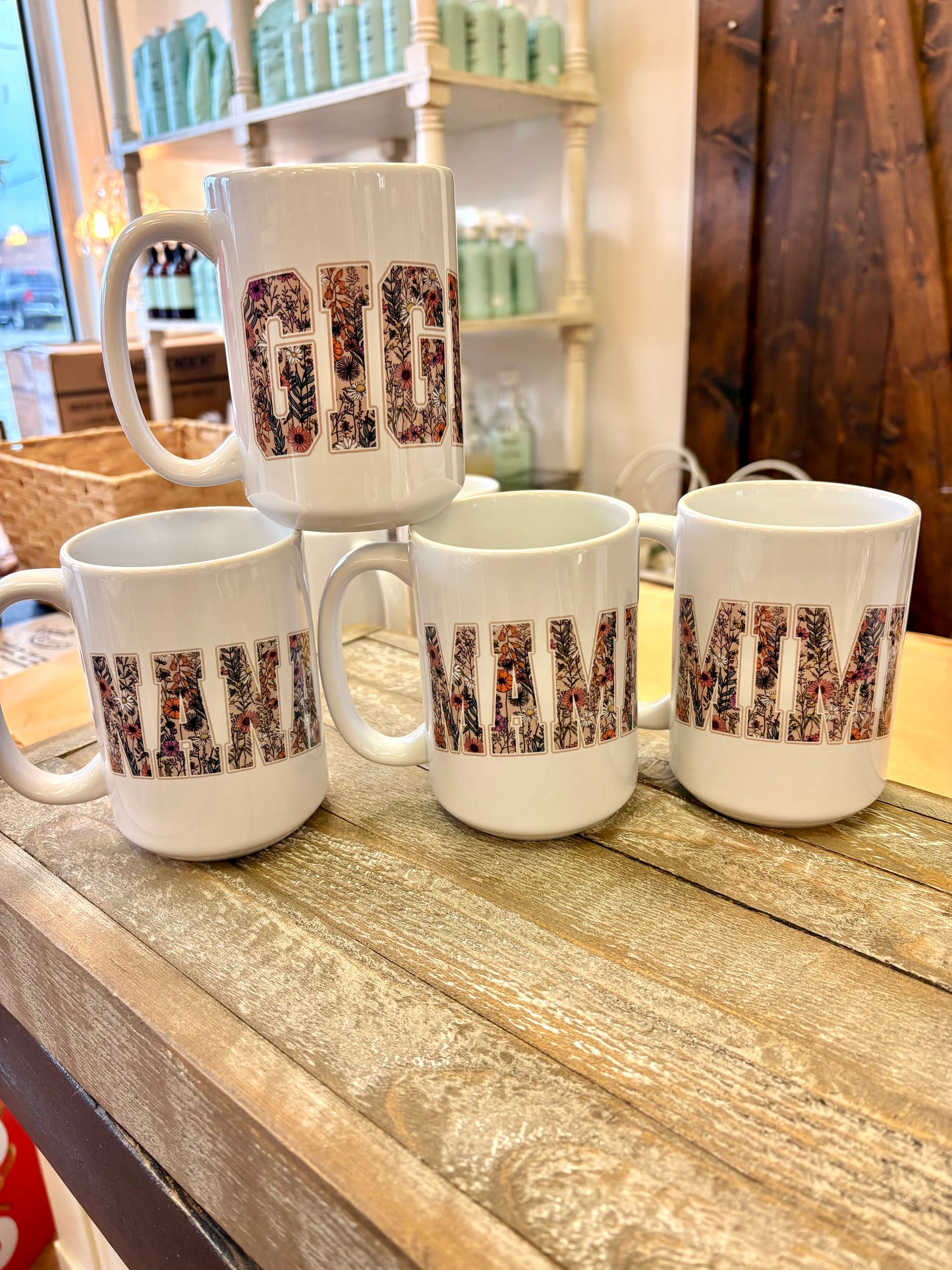 Floral family mugs