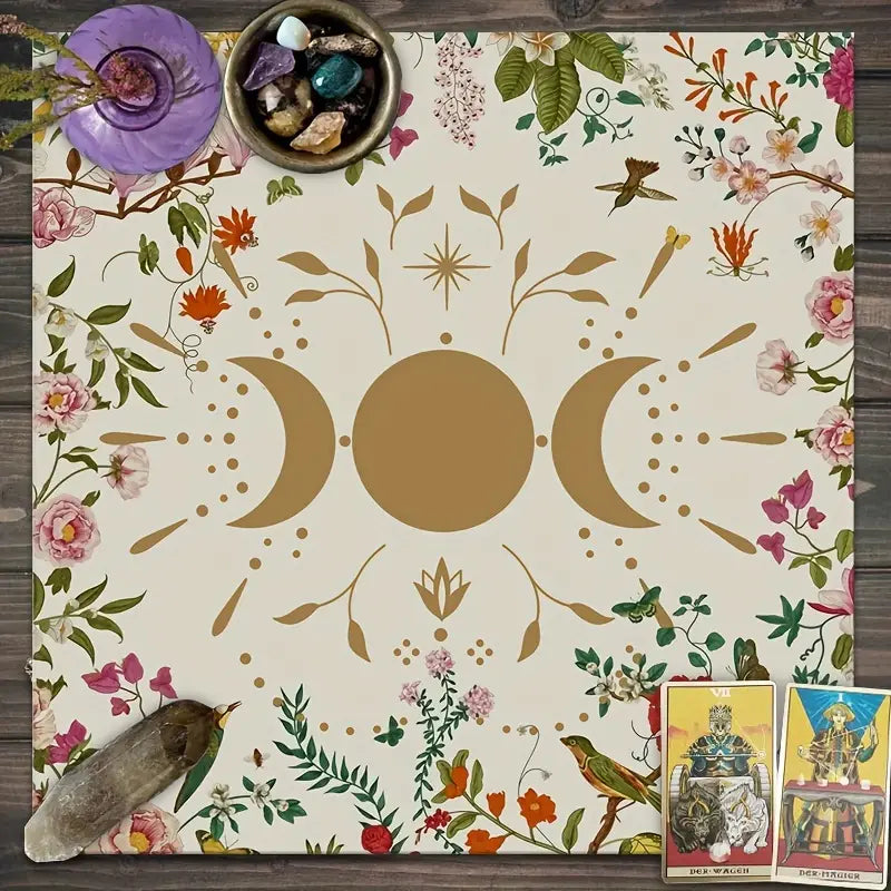 Town & Country - White Moon Phase Altar Cloth