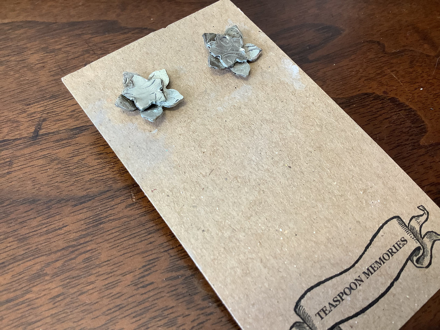 Teaspoon Memories - Double Flower Earrings