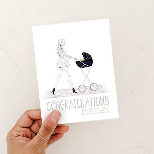Stylish Stroller | Congratulations Mama | Card